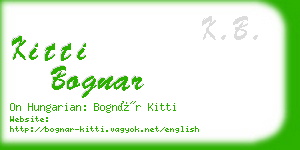 kitti bognar business card